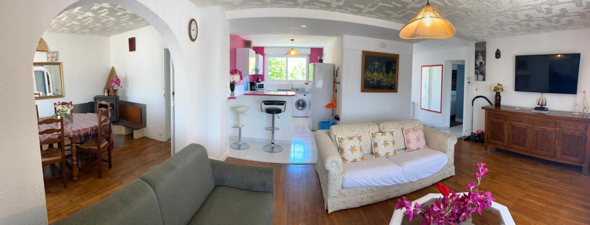 5Min Futuroscope 80M2 - 3 Chambres - Parking Prive - Wifi - Jardin Chasseneuil-du-Poitou Luaran gambar
